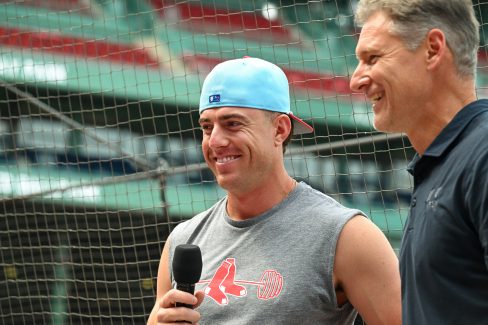 The BoSox Club celebrated Family Day at Fenway Park. Romy Gonzalez speaks to the members and kids© 2025 Photo by Cindy M. Loo/The Boston Red Sox