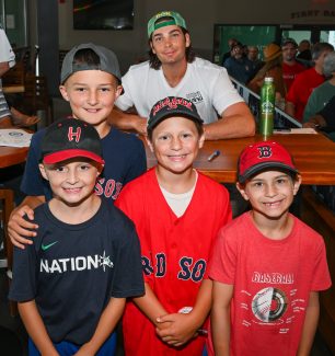 Triston Casas and some young fans!
© 2023 Photo by Cindy M. Loo/The Boston Red Sox